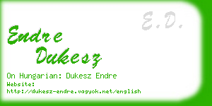 endre dukesz business card